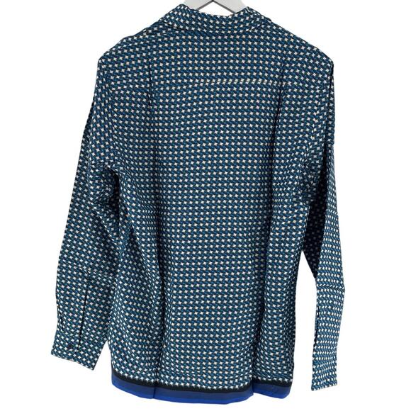 Orlebar Brown Catalina Blue Relaxed Fit Classic Piscina Print Shirt Size M - Picture 7 of 11